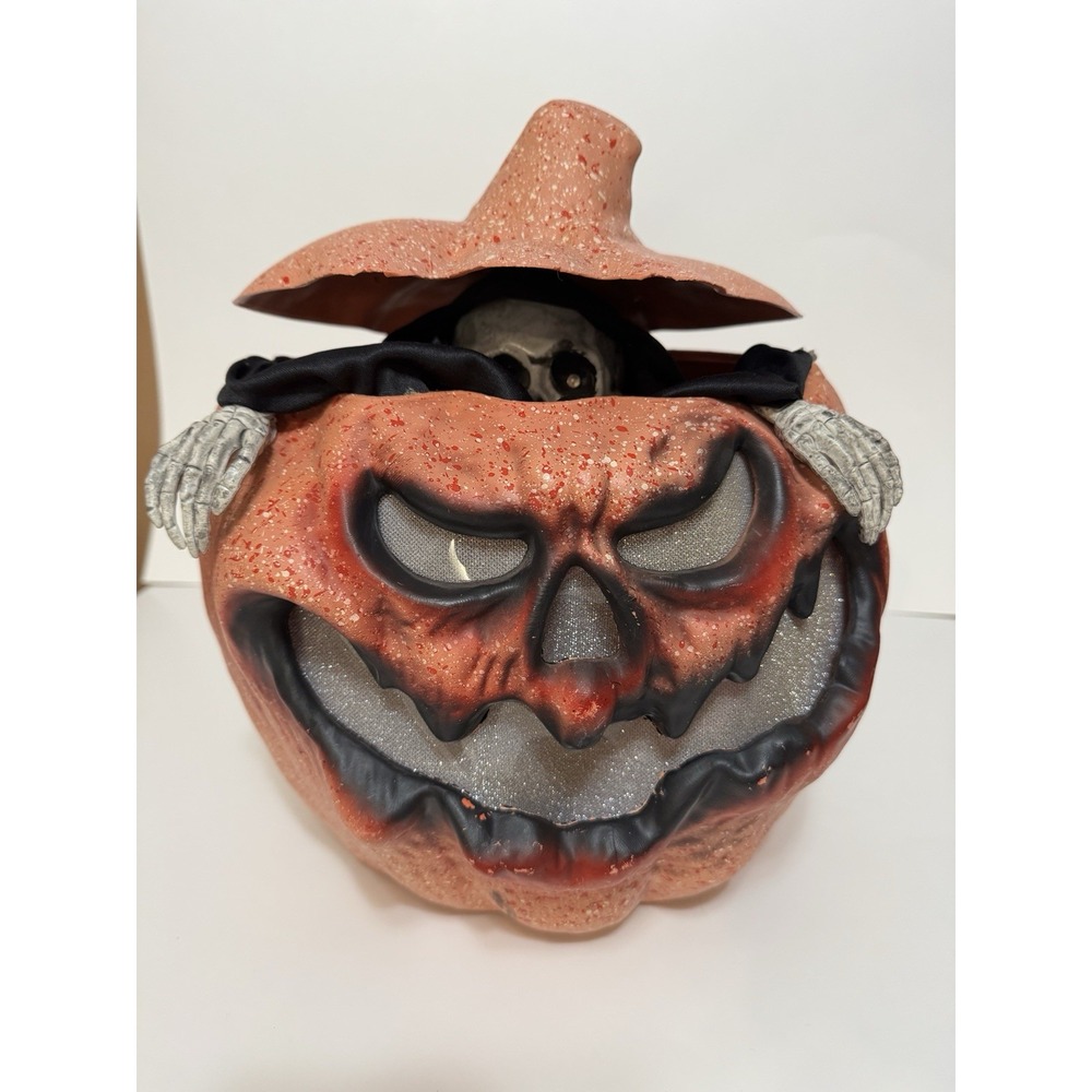 PAC Spooky Jack-O-Lantern Grim Reaper Pumpkin Halloween Haunted House